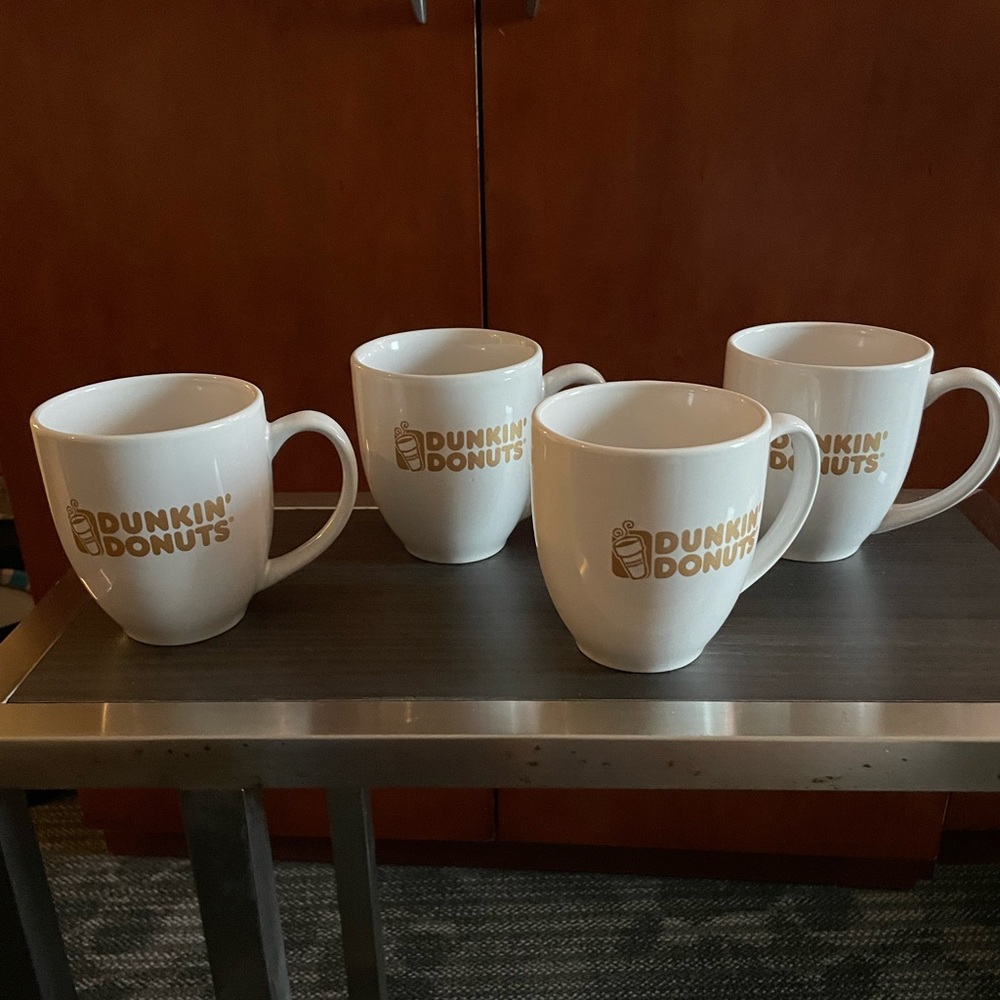 Set of 4 Dunkin Donuts Mugs